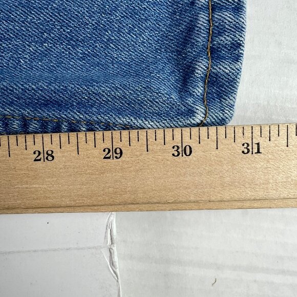 Y2K Levi's Jean Women 32x30* 515 Mid Rise Boot Cut Blue Faded Denim Tag 12M Miss - Picture 11 of 16